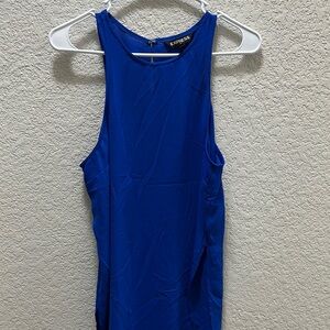 Express Blue Fitted Tank Top